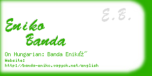 eniko banda business card